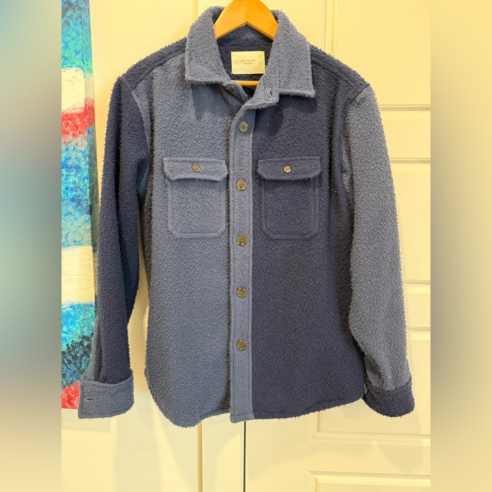 Men's Blue 100% Wool Jacket - Aime Leon Dore